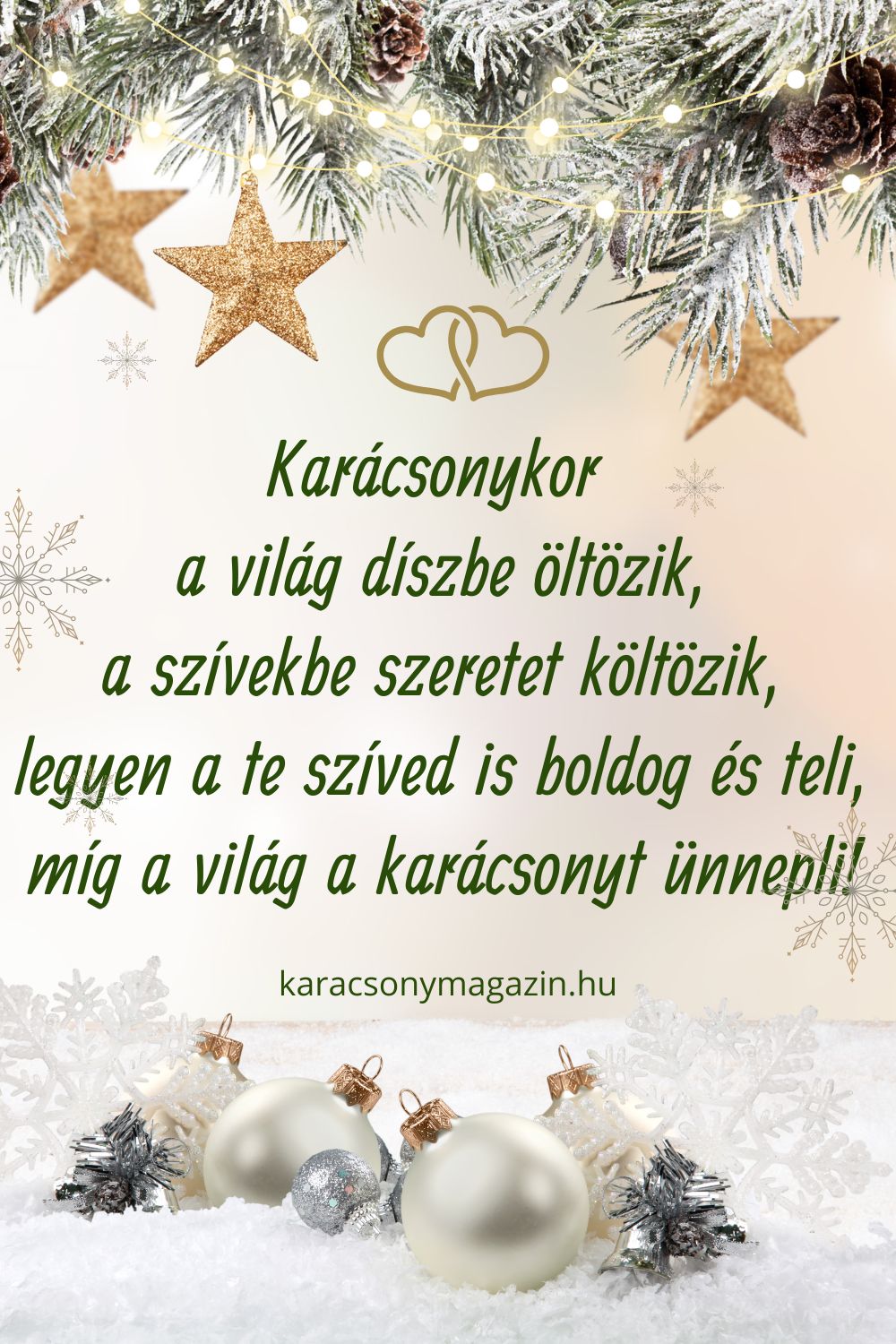 szívhez szóló karácsonyi idézet díszbe öltözik